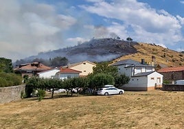Incendio originado en la localidad de Garaño.