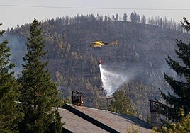Incendio en Garaño en la mañana del lunes 25 de agosto.