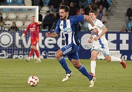 Borja Fernández, en un partido con la Deportiva.