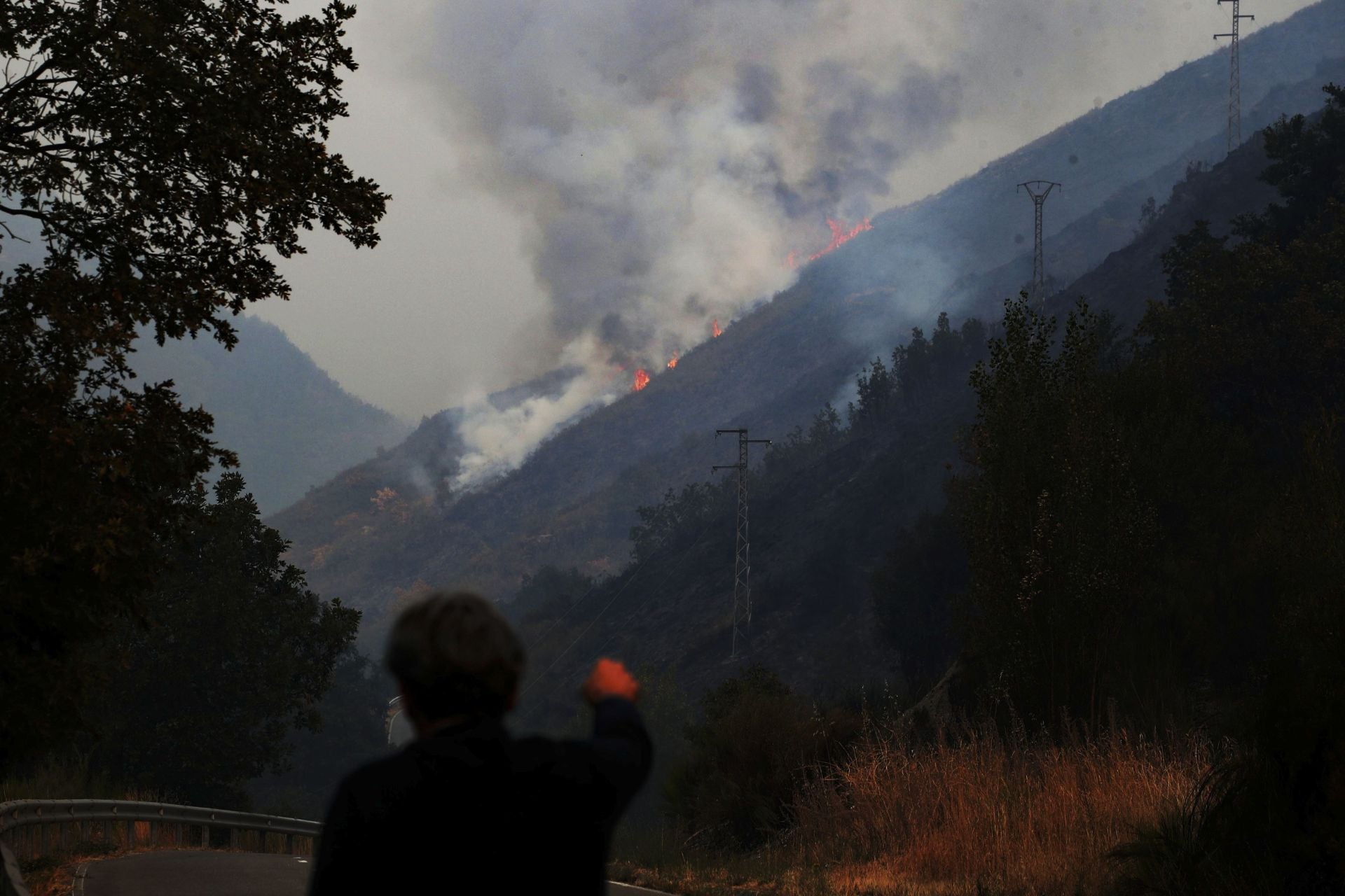 Imagen del incendio en Igüeña