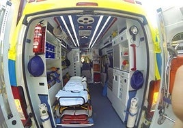 Imagen del interior de una ambulancia.