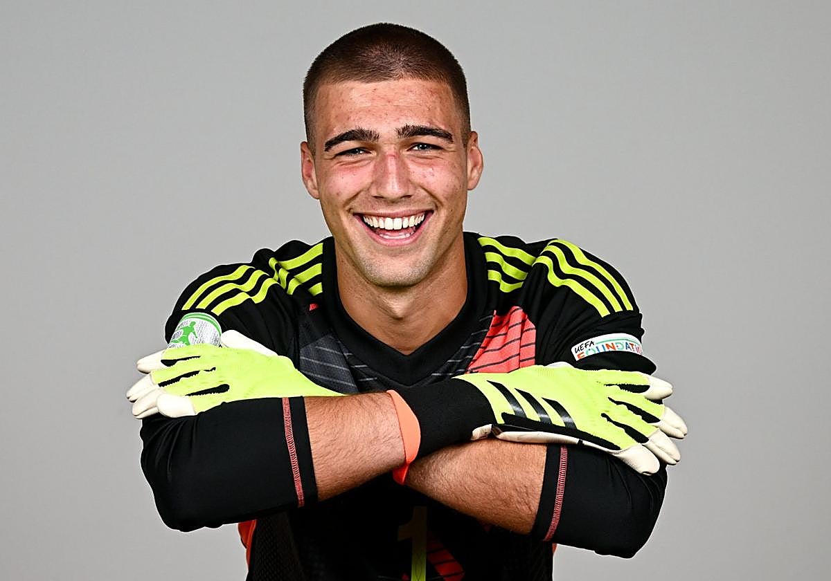El leonés Fran González, con la camiseta de la Selección
