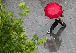 Lluvia en El Bierzo en un viernes gris y fresco en el resto de León