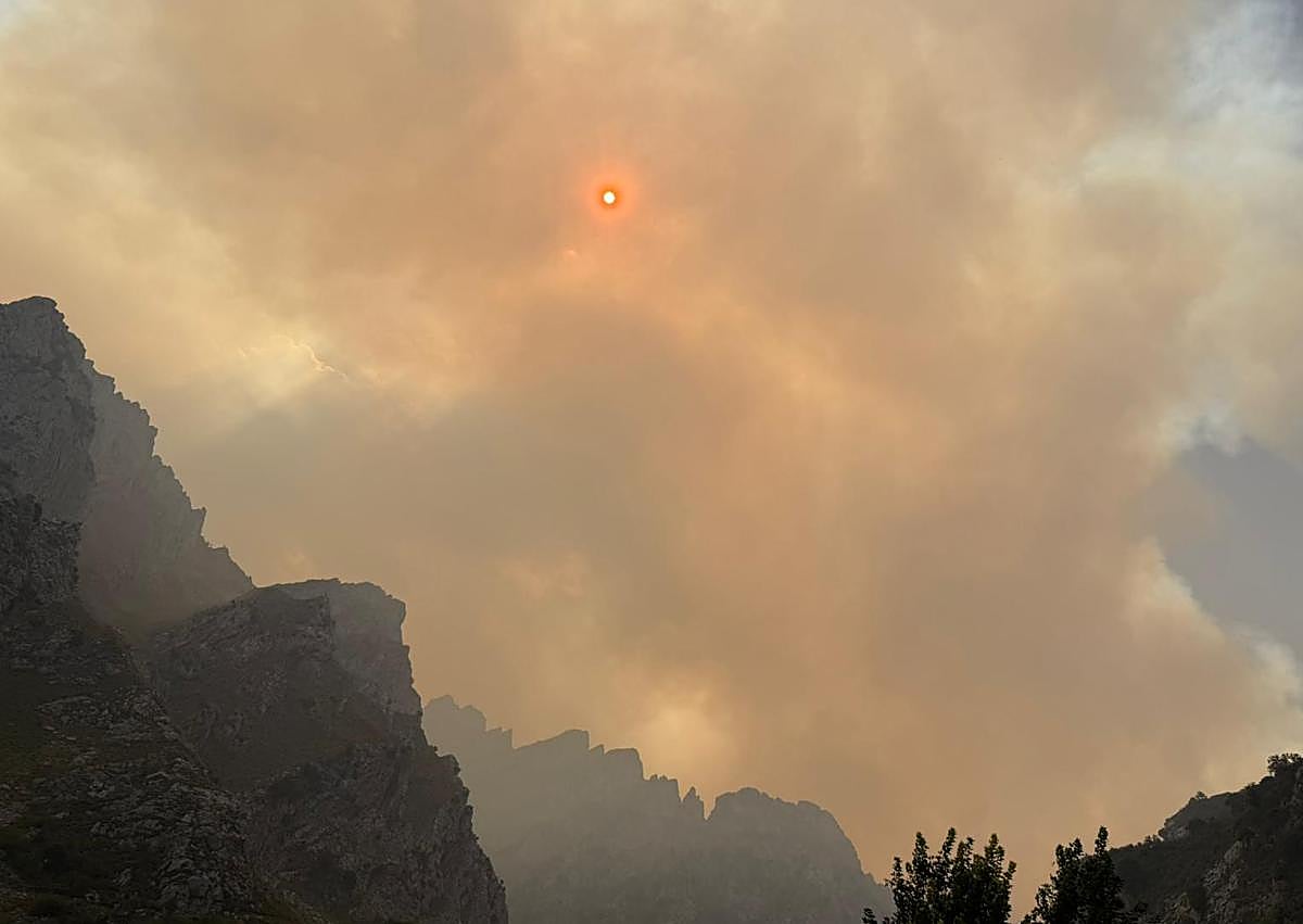Imagen secundaria 1 - Imágenes de Caín durante los incendios.