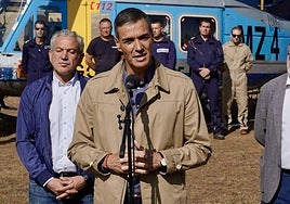 Pedro Sánchez, durante su visita a Tabuyo del Monte.