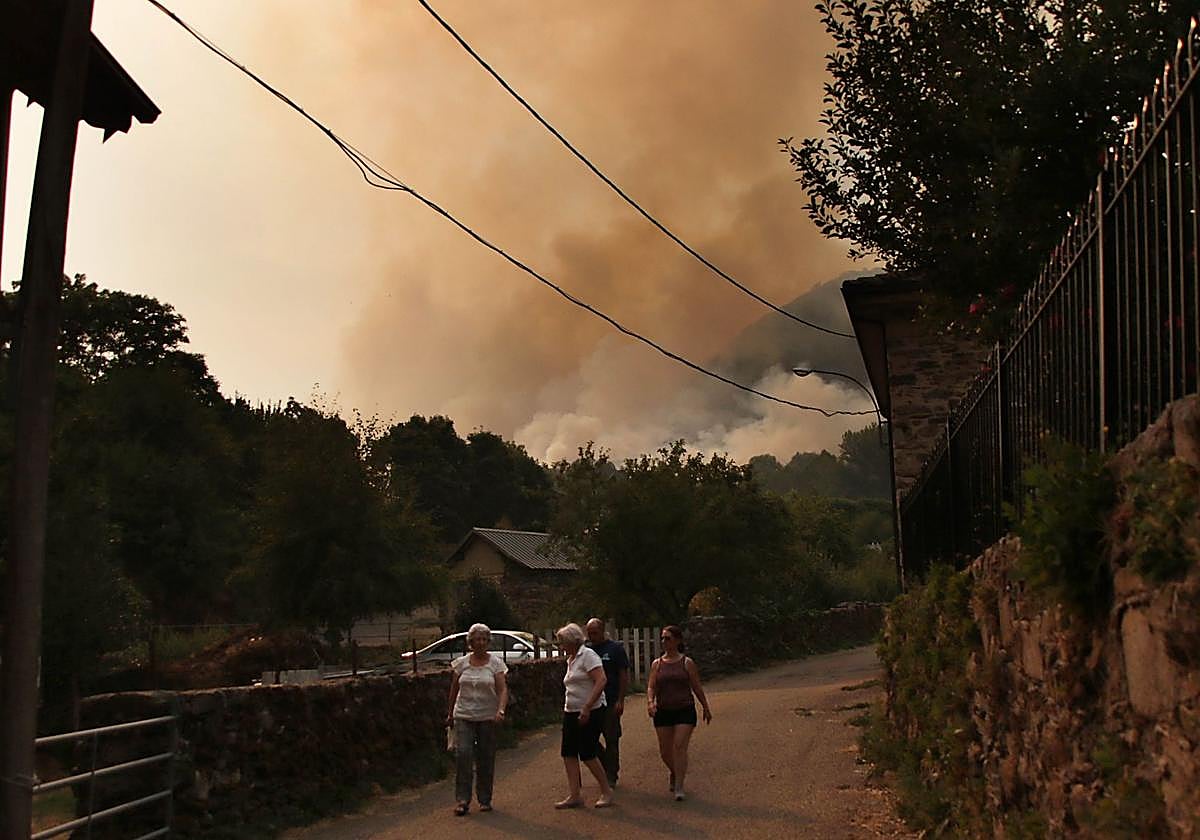 Imagen de archivo del incendio en la localidad de Fasgar.