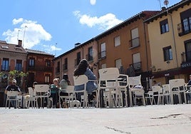 Una terraza en el centro de León