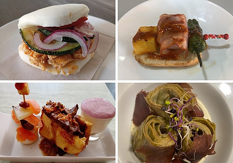 Algunos de los pinchos participantes de León