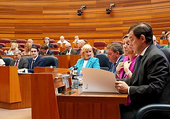 Quiñones en una sesión de las Cortes.