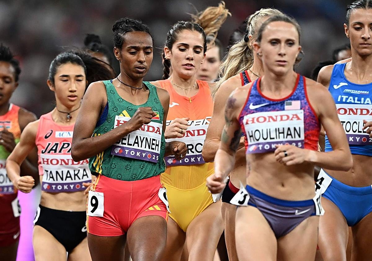 Marta García, durante la disputa de la final del 5.000 metros.