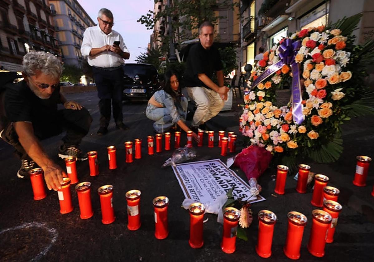 Homenaje a la joven leonesa atropellada en Nápoles.