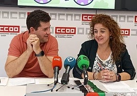 Imagen de la comparecencia de CCOO.