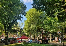 El jardín de San Francisco durante una edición del Come y Calle.