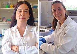 Estíbaliz Lacalle y Coral Barcenilla.