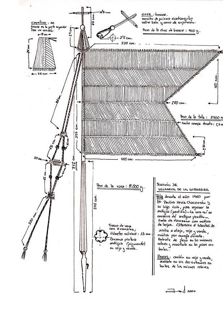 Imagen - Croquis del pendón de Villaseca de La Sobarriba.