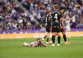 Imagen del partido entre el Real Valladolid y la Cultural.