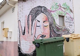 Un mural en las inmediaciones de la plaza Mayor.