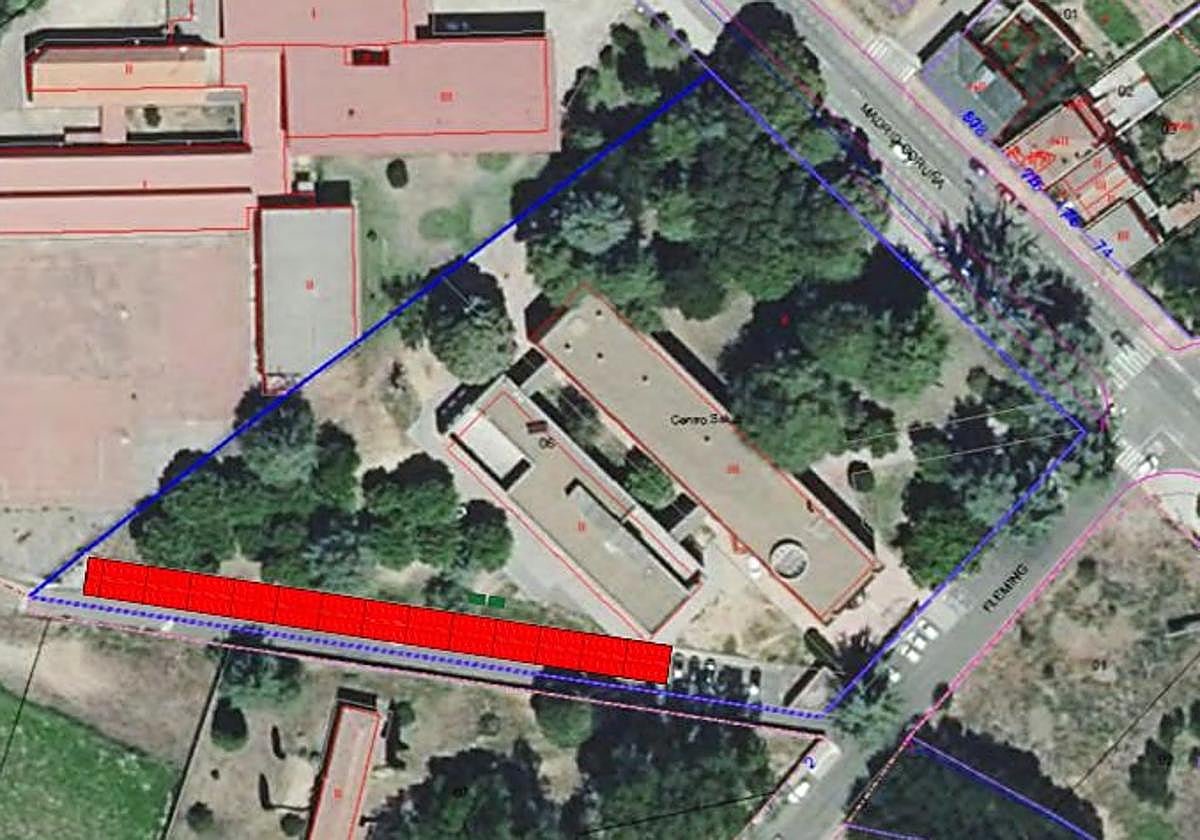 Situación del aparcamiento donde irá la instalación fotovoltáica.