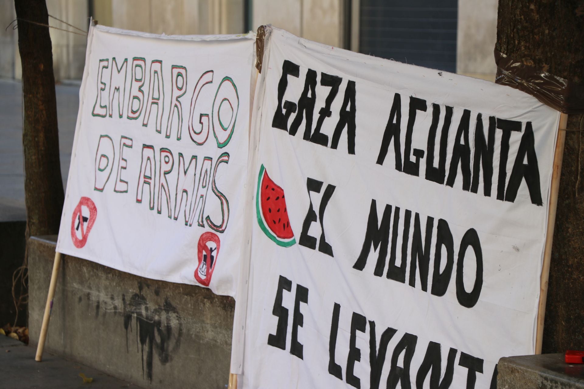 Imágenes de la lectura por Palestina en León