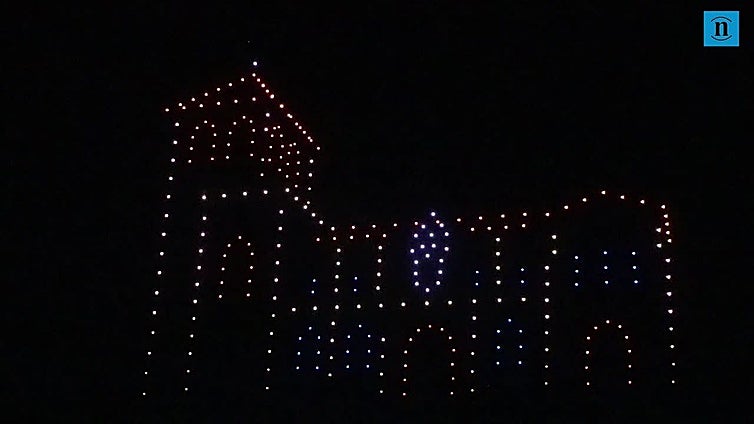 Así fue el espectáculo de drones de León en las fiestas de San Froilán