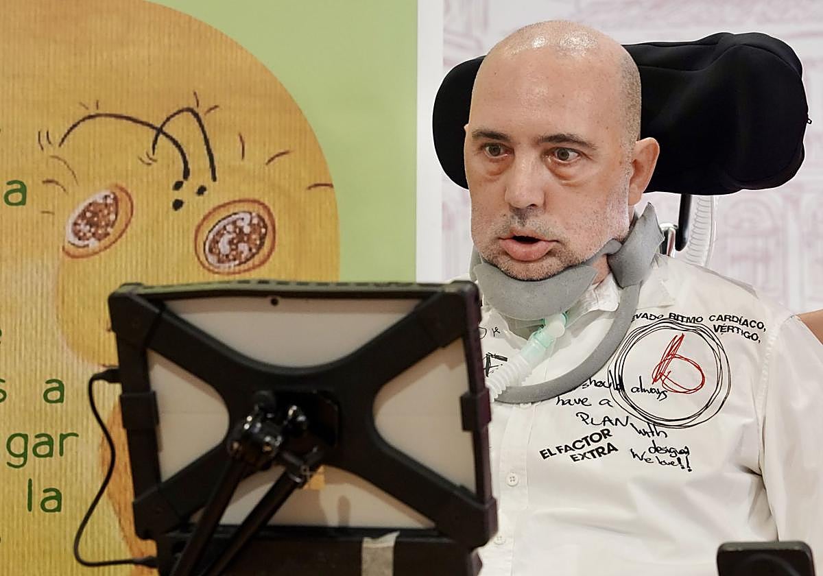 Urbano González, promotor de la actividad y enfermo de ELA.