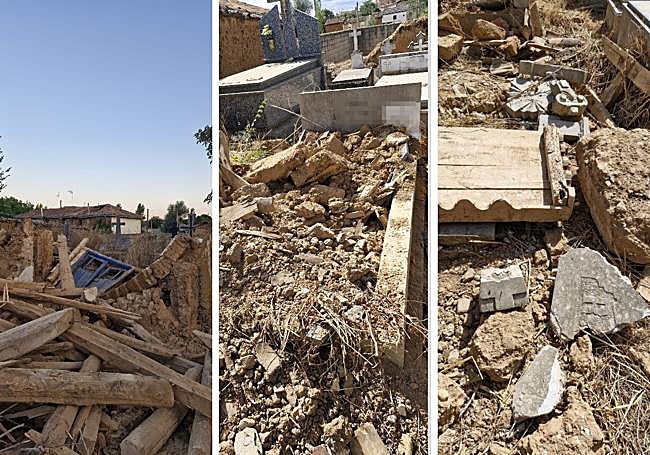 Estado en el que ha quedado el cementerio.