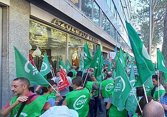 Protesta de trabajadores de Paradores.