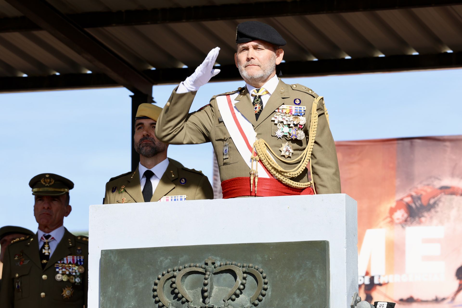 El V Batallón de la UME en León celebra Nuestra Señora del Rosario
