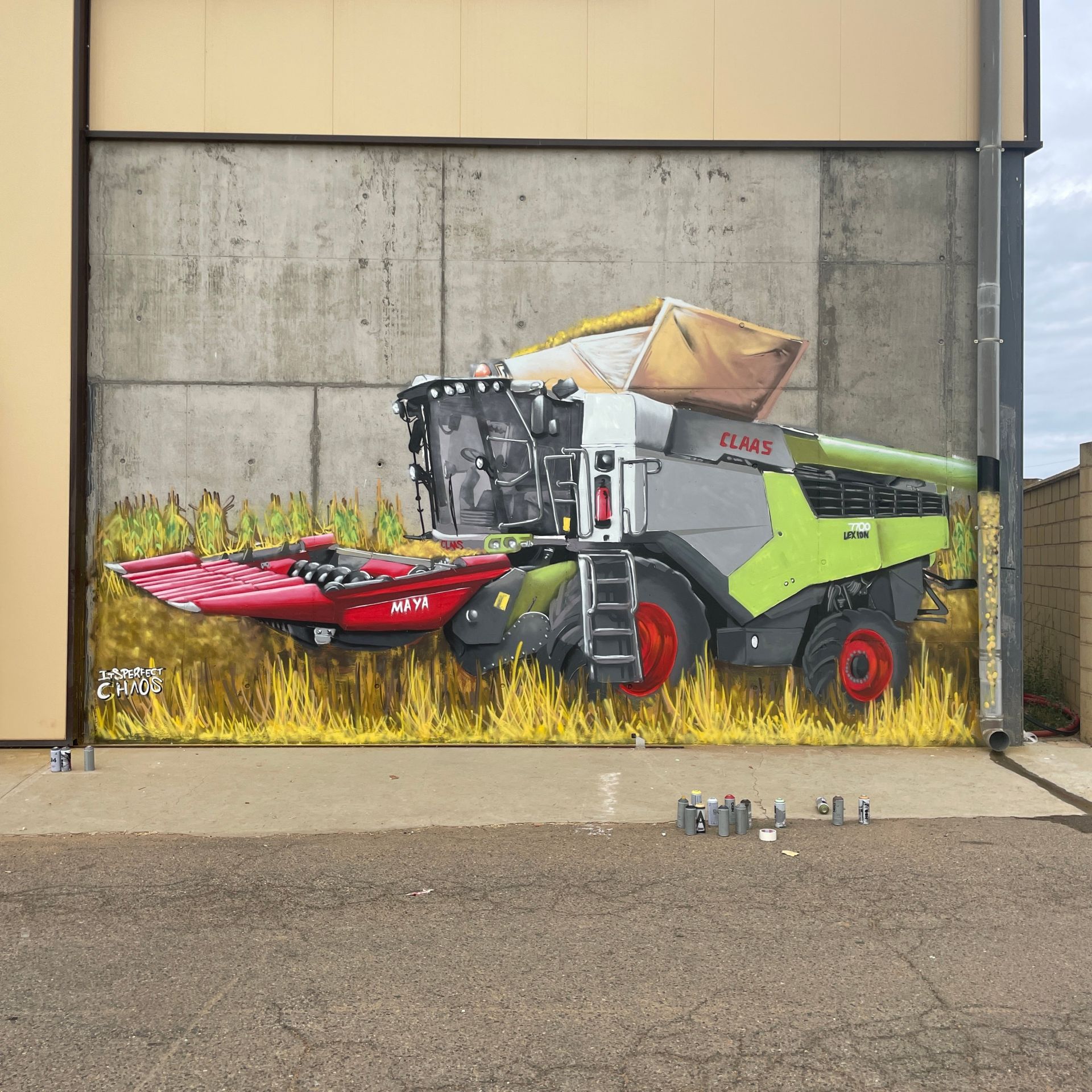 Mural ubicado en Bercianos del Páramo en recuerdo y homenaje a la agricultura, principal sustento de las gentes de este pueblo.