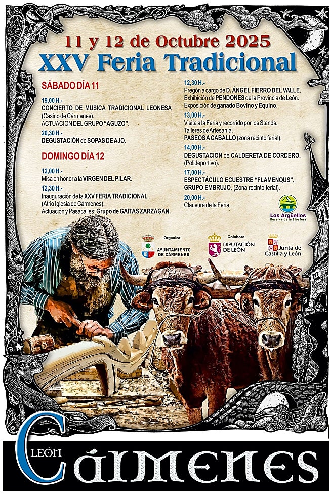 Cartel XXV Feria tradicional en Cármenes