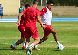 Thiago Ojeda, en un entrenamiento de la Cultural.