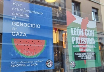 Negocios de León denuncian en llionés el genocidio en Palestina