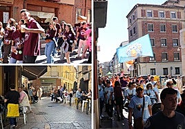 Las calles de León, llenas en el puente del Pilar.