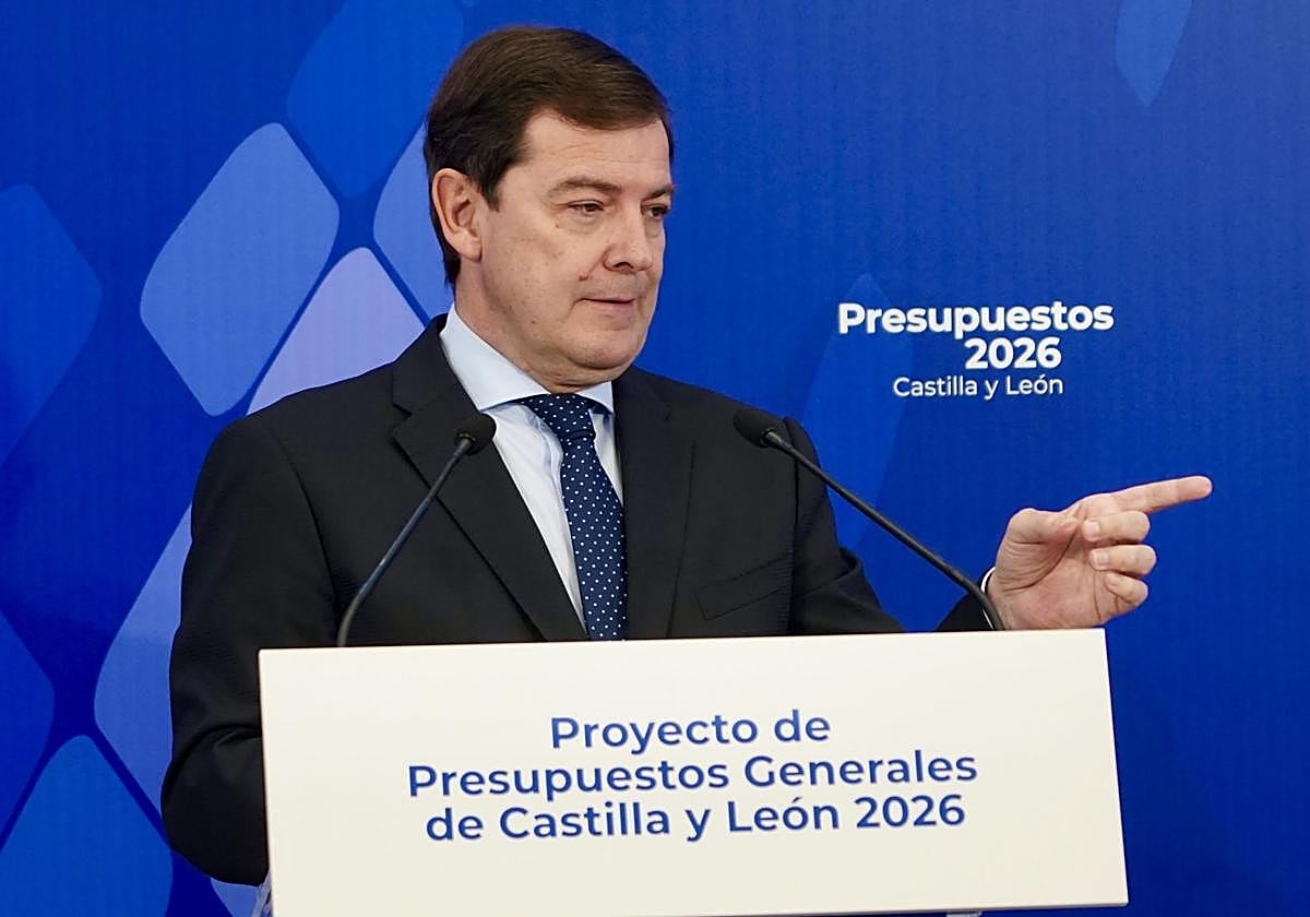 El presidente de la Junta de Castilla y León, Alfonso Fernández Mañueco.