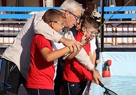 Imagen de la piscina instalada en la Plaza Mayor.
