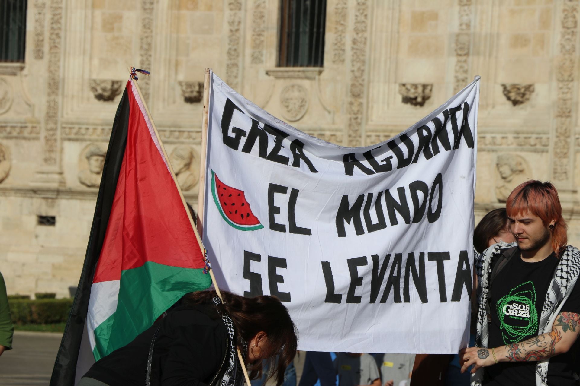 Las imágenes de la manifestación por Palestina en León
