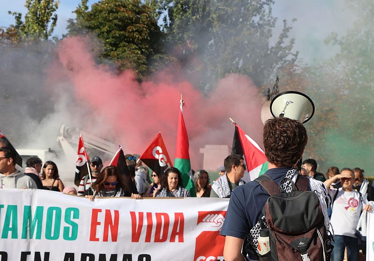Manifestación en León por Palestina.