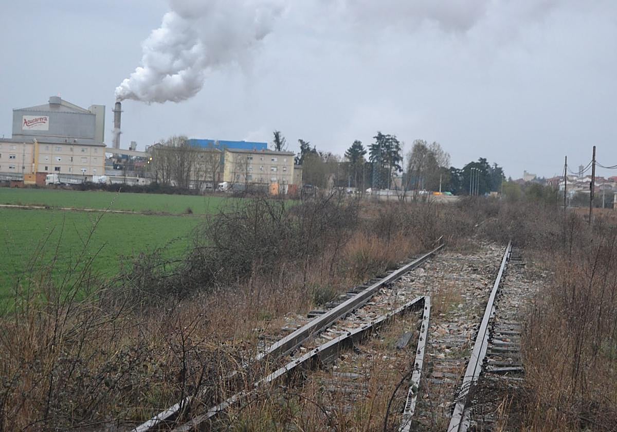 El ramal ferroviario a su paso por La Bañeza