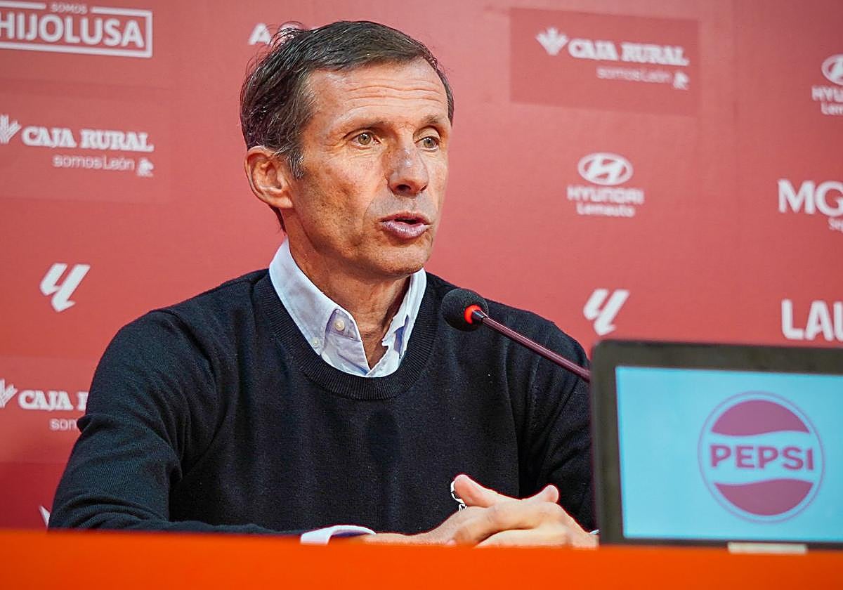 Ziganda, en la rueda de prensa previa al duelko ante el Real Zaragoza.