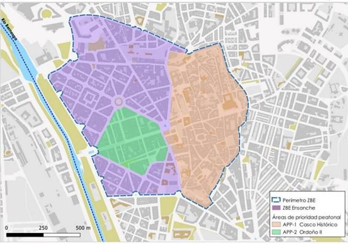 Mapa de la zona restringida por las bajas emisiones.