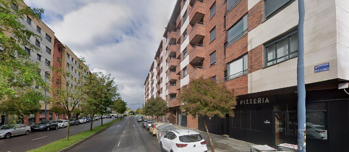 Lugar del accidente en la avenida País Leonés.