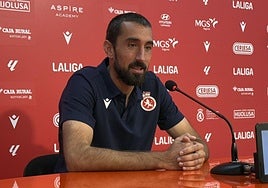 Sergi Maestre, en la sala de prensa del Reino de León.