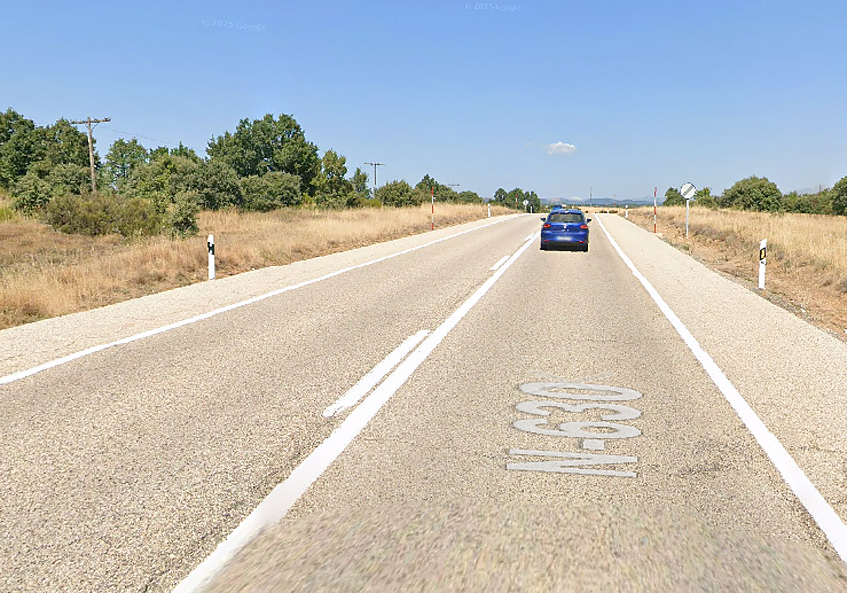 Imagen de la N-630 a su paso por Sariegos.