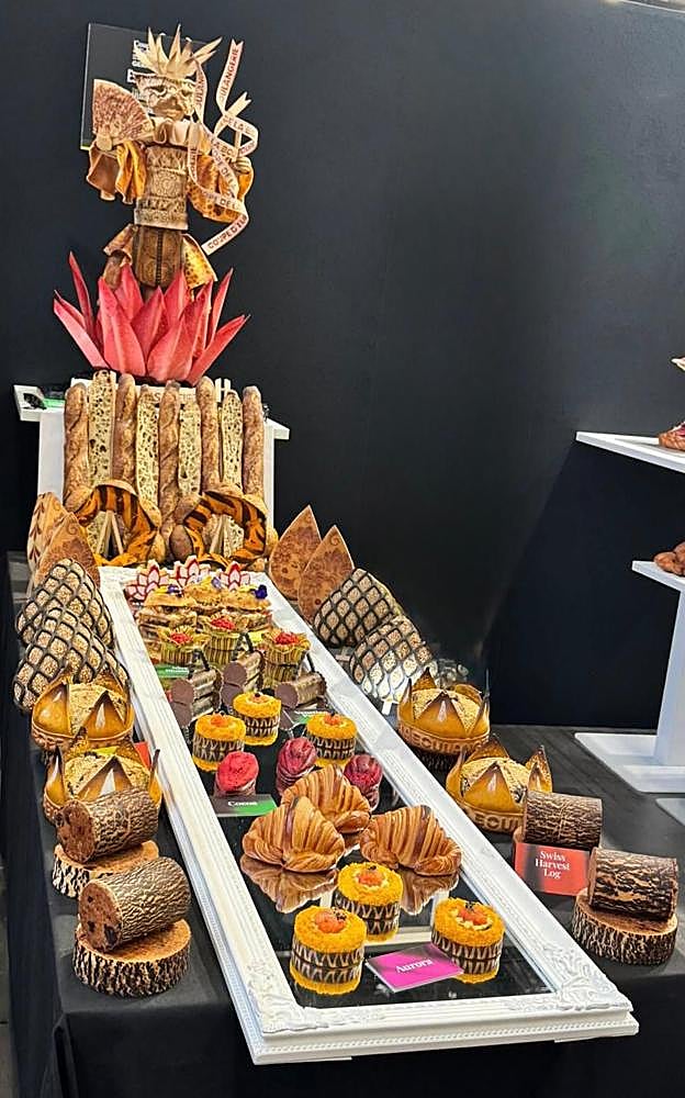 Mesa final con los productos presentados por la selección nacional de panadería