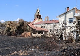 La localidad de Castrocalbón, tras el incendio de agosto.