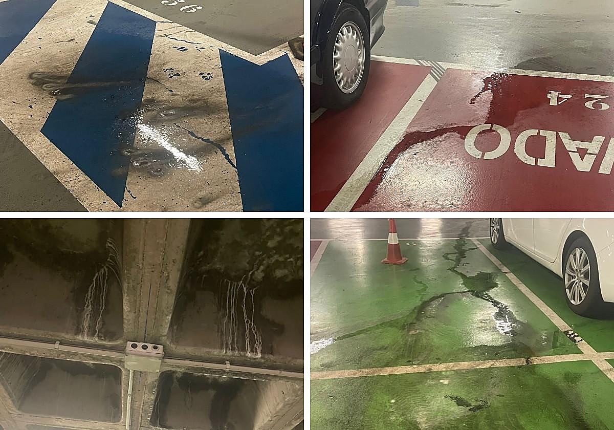 Filtraciones en el parking de la plaza Mayor.