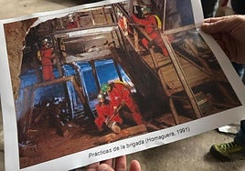 Imagen de prácticas de la brigada en Hornaguera en 1991.