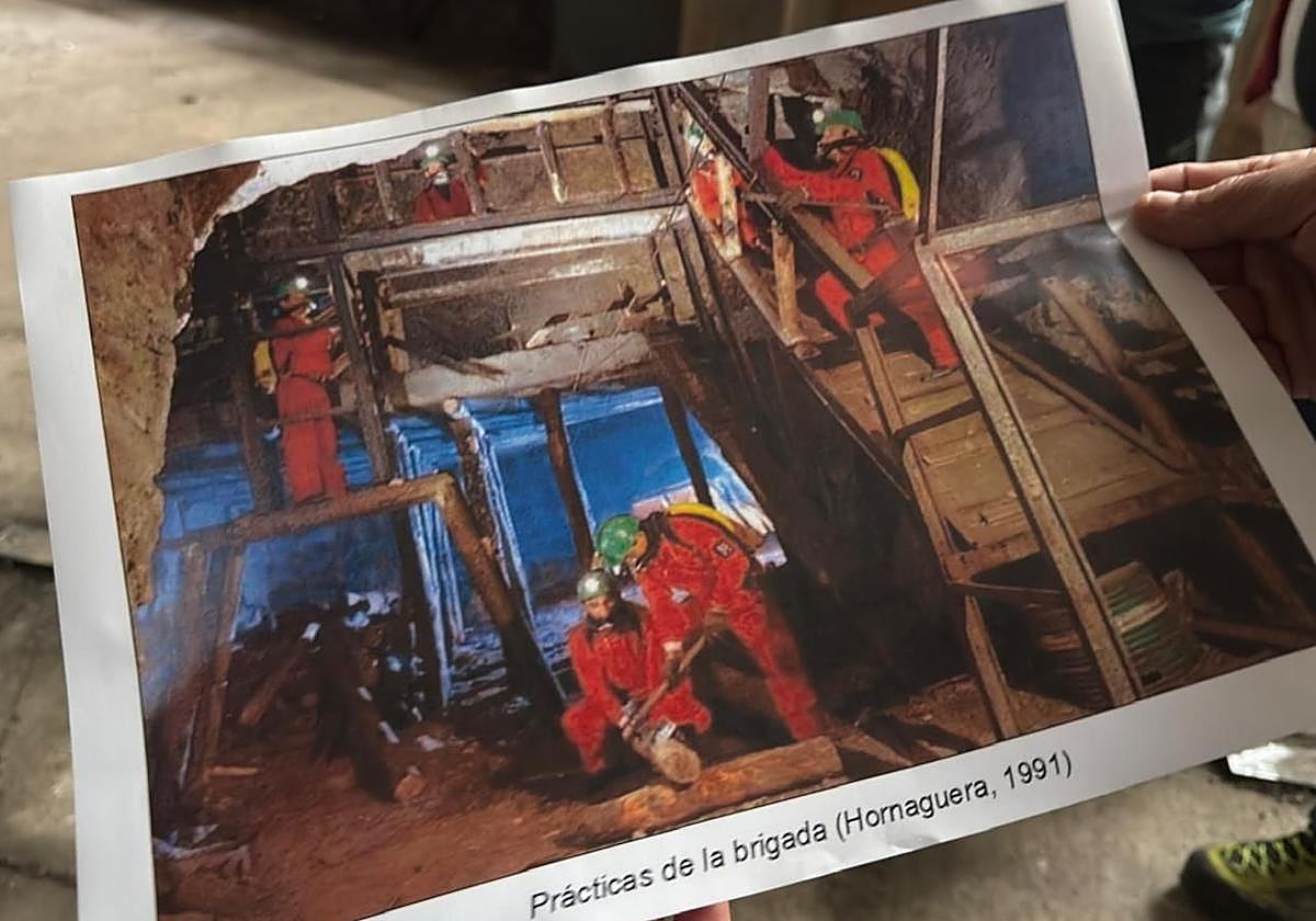 Imagen de prácticas de la brigada en Hornaguera en 1991.