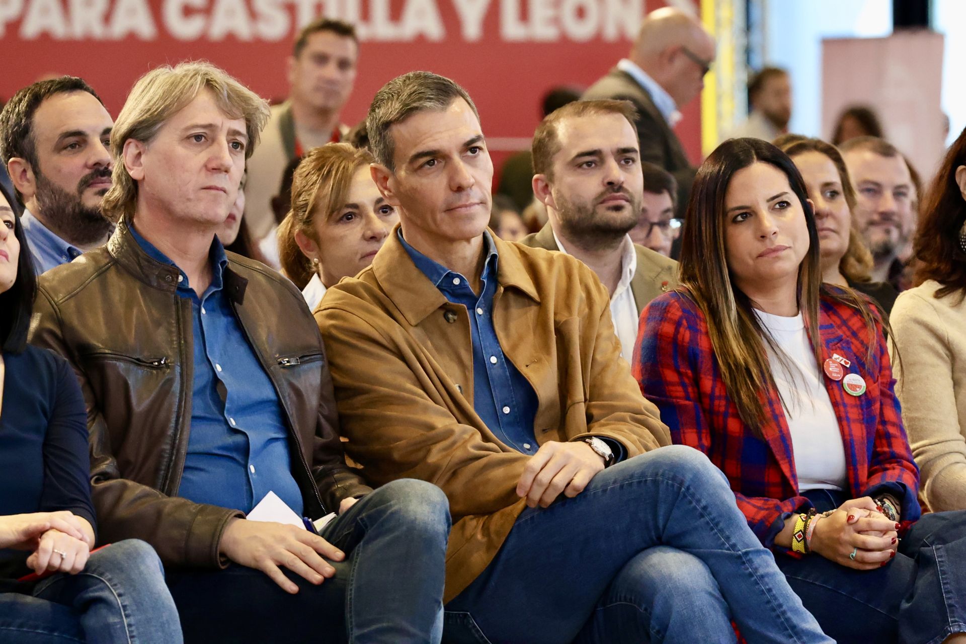 El acto del PSOE con Sánchez en León, en imágenes