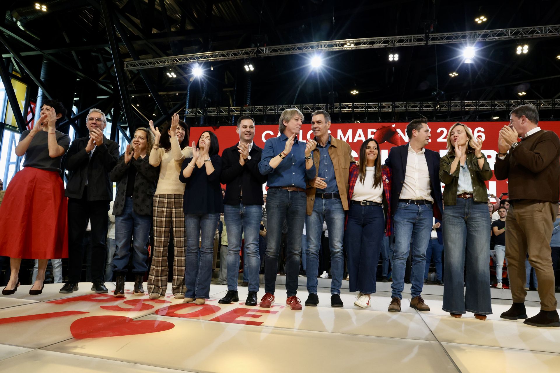El acto del PSOE con Sánchez en León, en imágenes
